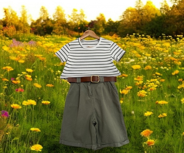 İKİLİ KOMBİN - ŞORT VE CROP