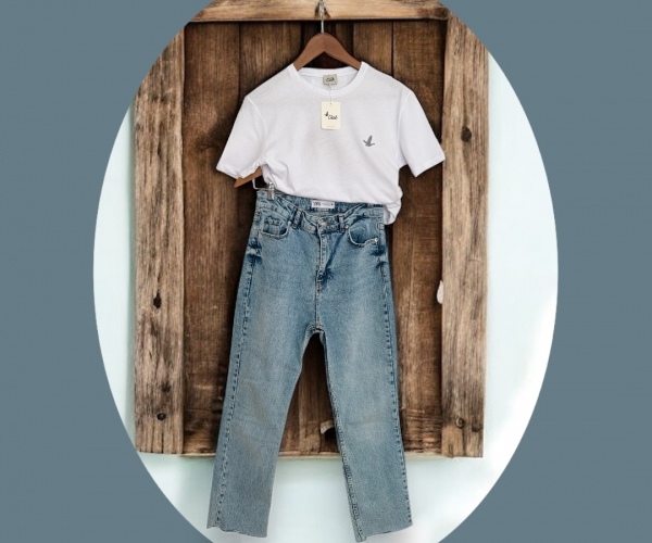  İKİLİ KOMBİN - JEAN VE BASIC T-SHIRT